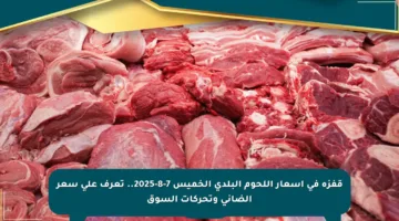 قفزة في أسعار اللحوم البلدي الخميس 7-8-2025.. تعرف على سعر الضاني وتحركات السوق